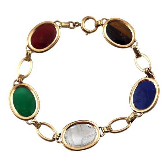 12 Karat Gold Filled Scarab Bracelet #18566 - Picture 3 of 7